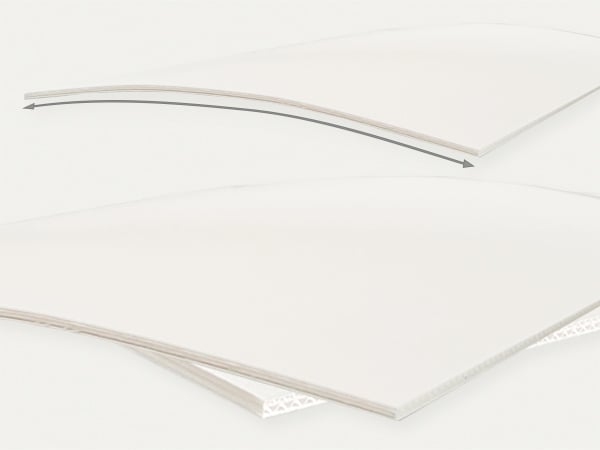 Cartons cannelés EF 2.7 mm courbé