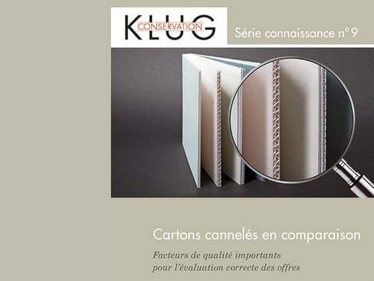 Série connaissance no. 9 - cartons cannelés en comparaison